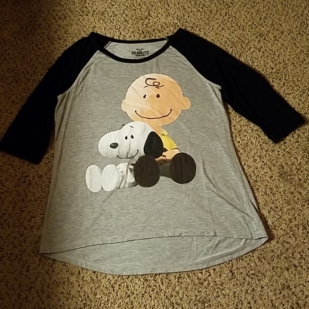 The Peanuts movie baseball tee